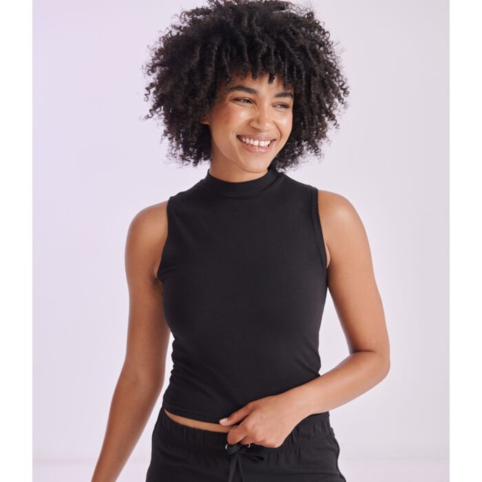 SF Ladies High Neck Crop Vest Thumbnail